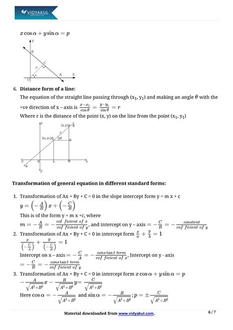 Equations Of Straight Lines Worksheet