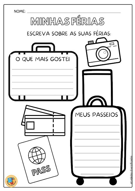 Atividades Retorno Das Ferias - 8 ideias de Jornal das férias | atividades de férias escolares ...
