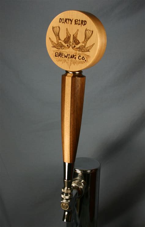 Custom Wood Beer Tap Handle Woodburned With Your Beer Logo