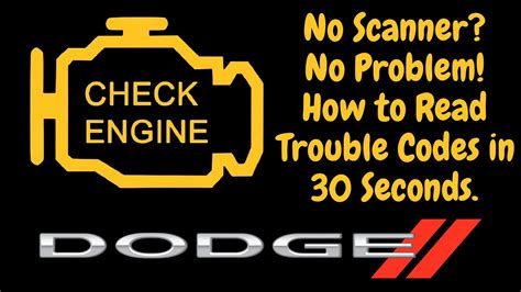 Reset Engine Light Dodge Journey