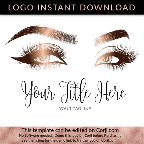 Eyelash Logo Design Lash Logo Lash Technician Logo Salon Logo