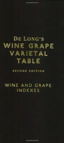 De Longs Wine Grape Varietal Table By Deborah And Steve De Long