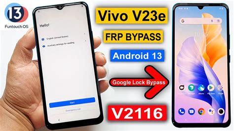 Vivo V23e Frp Bypass Android 13 Vivo V23e V2116 Goolge Lock Bypass