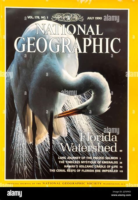 National geographic magazine cover, July 1990 Stock Photo - Alamy