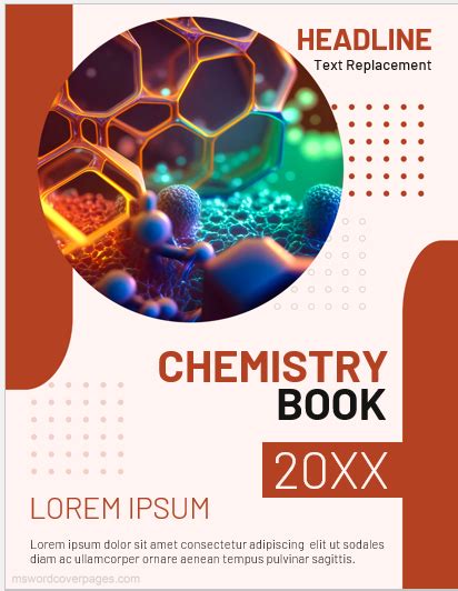 Chemistry Book Cover Page Template | MS Word Cover Page Templates