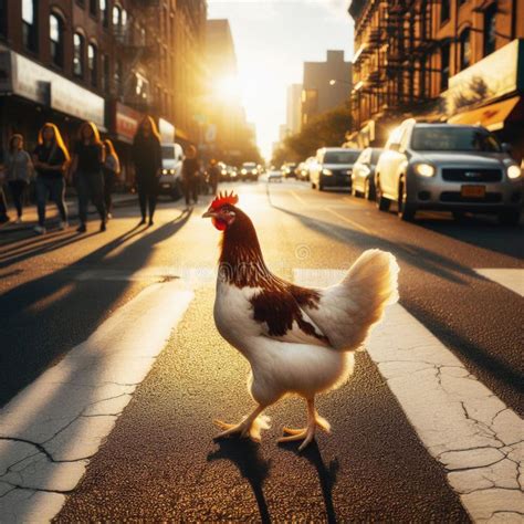 Visualisation Of Why Did The Chicken Cross The Road Stock