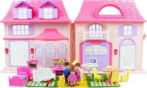 Pretend Play 22 PCS Wooden Dollhouse Furniture Playset Kids Pretend Play Toys Miniature ...