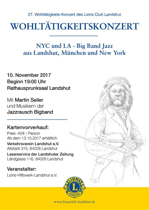 Lions Club Holt Jungen Weltklasse Jazz Nach Landshut Lions Club Landshut