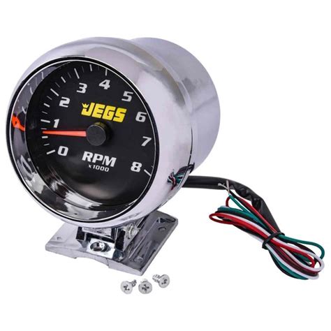 Jegs 41306 3 34 In Pedestal Mount Tachometer 0 8 000 Rpm Electrical