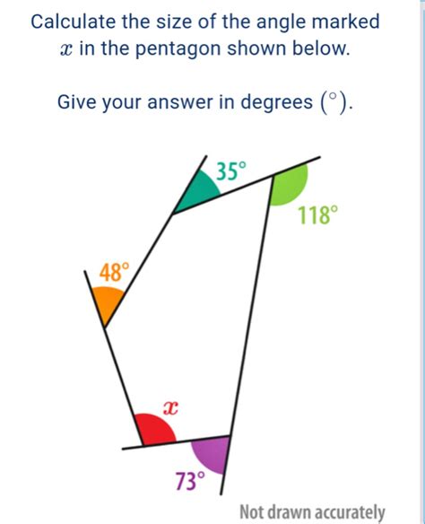 Solved Calculate The Size Of The Angle Marked X In The Pentagon Shown