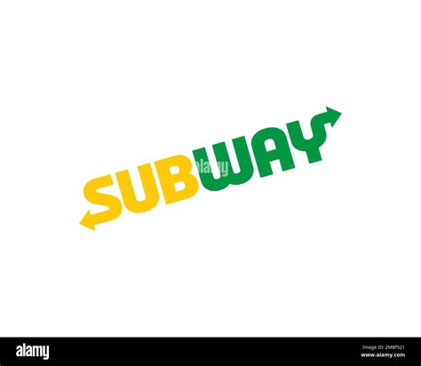 Subway restaurant, rotated logo, white background Stock Photo - Alamy