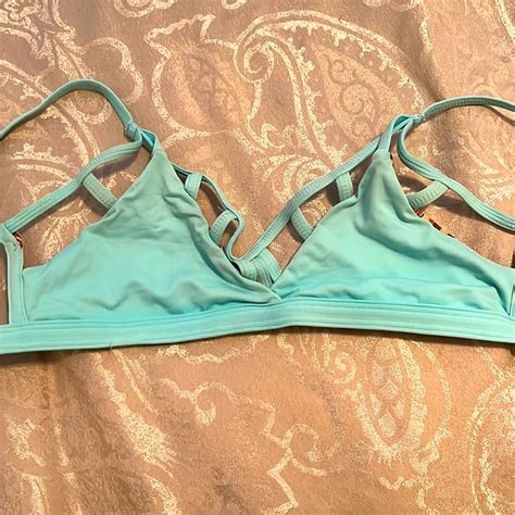 Maaji Tiffany Blue Reversible Bikini Size Small Gem