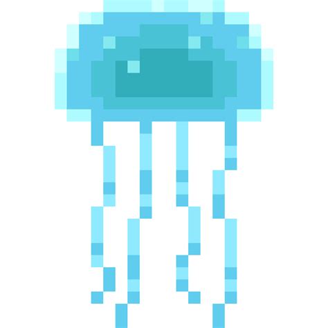 Pixel Art Deep Sea Jellyfish Png