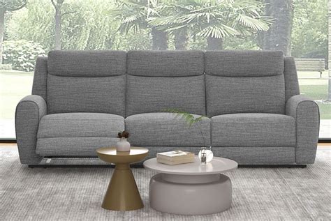 Allen Modern Recliner Sofa Grey Linen