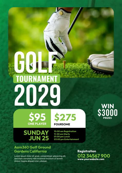 Golf Tournament Flyer Template Postermywall