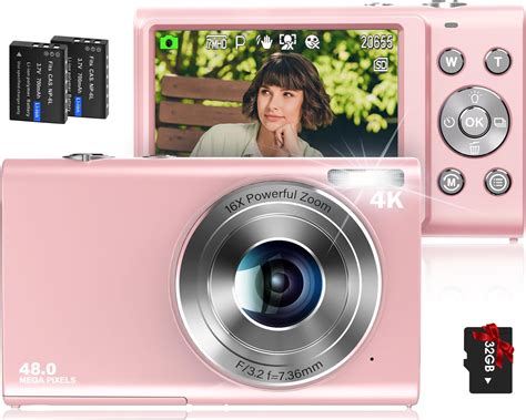 Amazon Canada Jckduhan Digital Camera Auto Focus K Vlogging Camera Hd