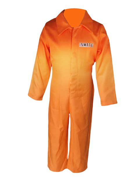 Doloam Halloween Prison Jumpsuit Costume Orange Uniform Long Sleeve