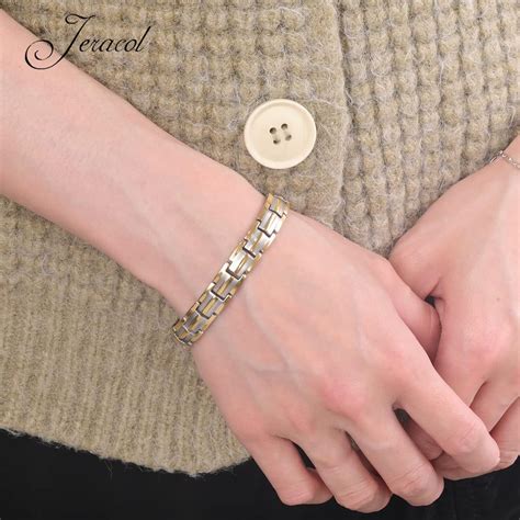 Jeracol Lymphatic Detox Magnetic Bracelets For Women Titanium Steel