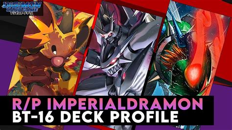 BT 16 Red Purple Imperialdramon Deck Profile Digimon Card Game