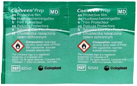 Coloplast Conveen Prep Protective Film 62042 Full Box 54 Wipes ...