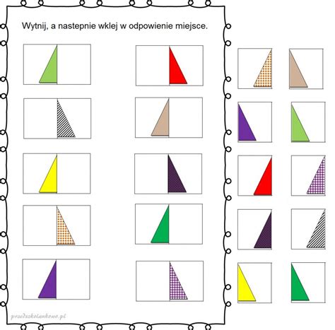 Figury Geometryczne Karty Pracy Zestaw 2 Przedszkolankowo