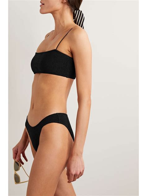 Toteme Net Sustain Smocked Recycled Bikini Briefs Net A Porter