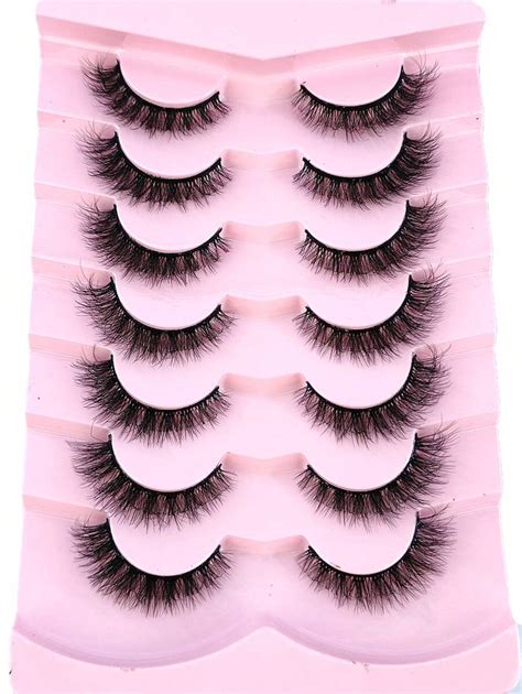 Paires Faux Cils Volume Moelleux Au Look Chat Cils En Poils De Vison