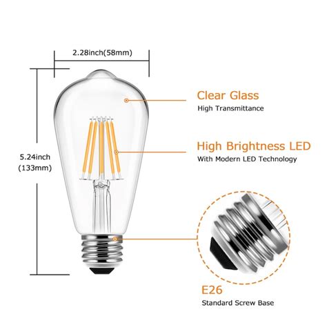 yansun  watt eq  warm white medium base   led decorative