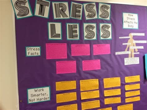 Stress Bulletin Board Health Bulletin Boards Elementary Bulletin