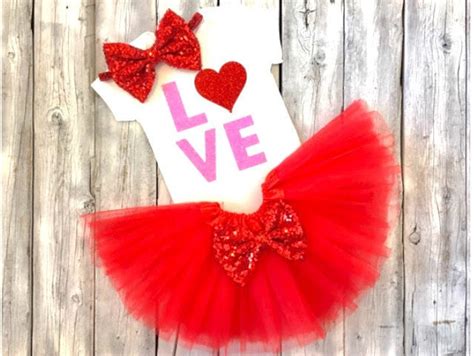 Baby Girl Valentines Outfit First Valentines Outfit Girls - Etsy