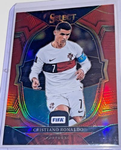 RARE CRISTIANO RONALDO RED CARD 2022 23 PANINI SELECT FIFA WORLD CUP