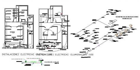 Electrical Installation Plan With Riser Diagram For Small Clinic Dwg