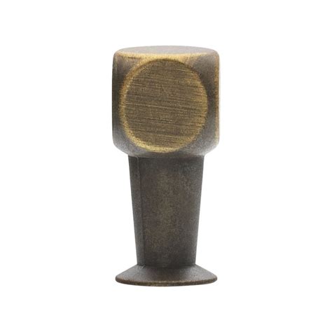 Industrial Modern Collection 10 Mm Long Knob In Antique Brass By Siro