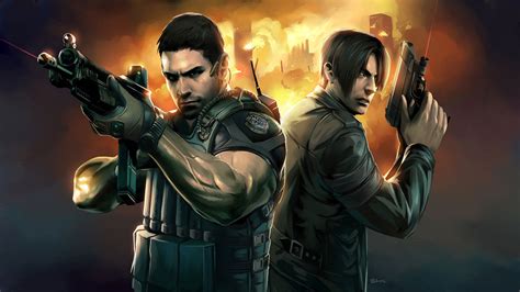 Chris Redfield Leon S Kennedy Wallpaper Resolution 1680x945 ID