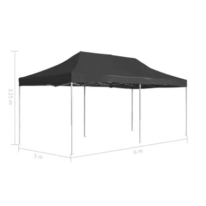 Tente De R Ception Professionnelle Pliable Vidaxl Aluminium X M Anthracite