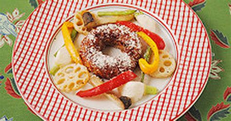 リースハンバーグと焼き野菜のマリネ By ライオン株式会社 【クックパッド】 簡単おいしいみんなのレシピが321万品