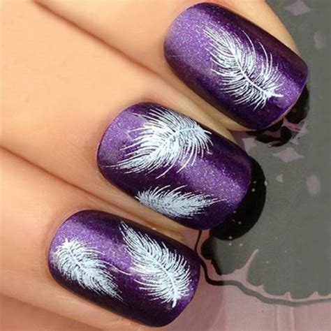 36 Easiest Feather Nail Art Designs | Pouted.com