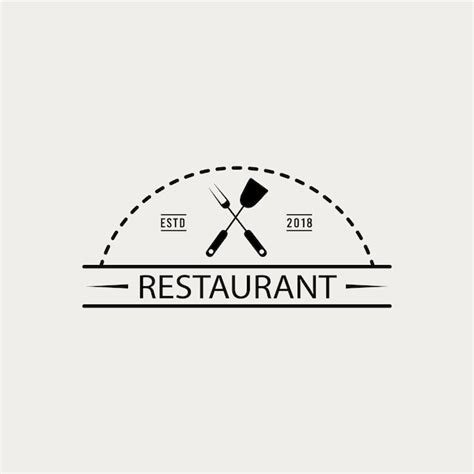 Diseño De Logotipo Vintage Retro Restaurante Vector Premium