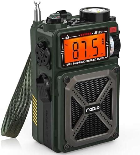 Shortwave Radio With Bluetooth AM FM SW WB 4 Band Radios With NOAA