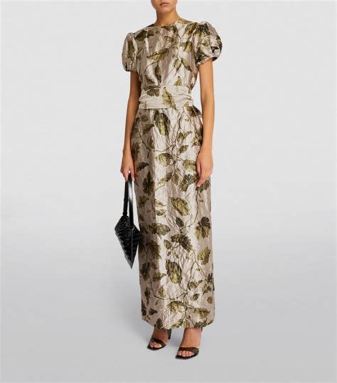 Womens Erdem Green Arvilla Midi Dress Harrods Uk