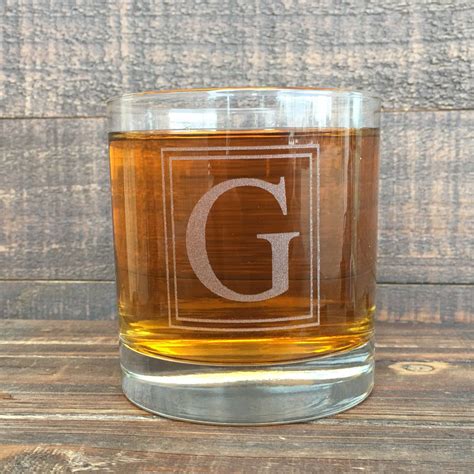 The Perfect T For Men Engraved Monogrammed Whiskey Glasses