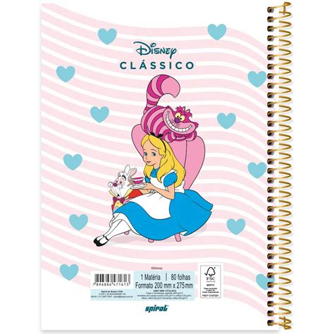 Caderno Universit Rio Capa Dura X Folhas Alice No Pa S Das