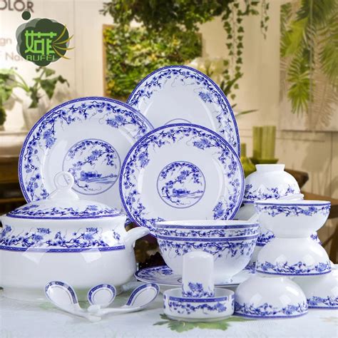 Jingdezhen Ceramic Tableware Household Tableware 56 Heads Of Chinese