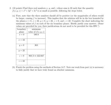 Solved 2 10 Points Find Three Real Numbers X Y And Chegg