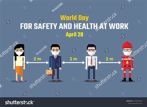 World Day Safety Health Work April Stock Vector Royalty Free