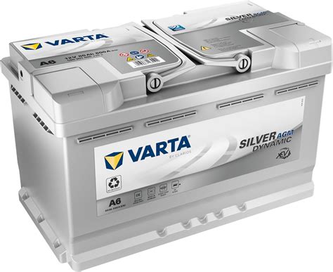 Varta 580901080D852 Silver Dynamic AGM Car Batteries 12 V 80 Ah 800 A