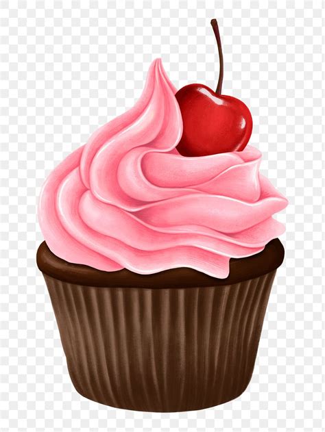 Strawberry Cupcake Png Dessert Sticker Premium Png Rawpixel