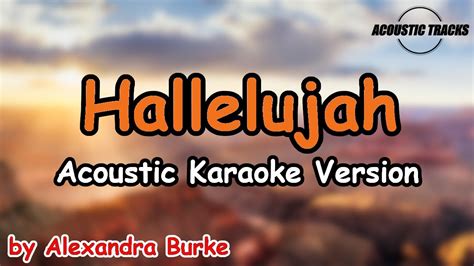 Hallelujah Alexandra Burke Acoustic Karaoke Version YouTube