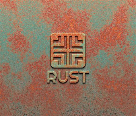 Premium Psd 3d Rust Logo Mockup