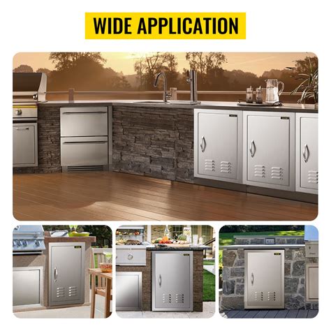 VEVOR Outdoor Kitchen 14W X 20H Inch Wall Construction Stainless Steel